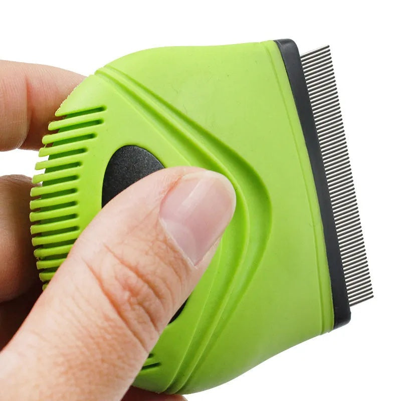 Pet Life 'Grazer' Handheld Travel Grooming Cat And Dog Flea And Tick Comb Everware Hub