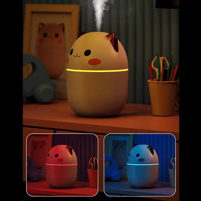 Cute Cat Air Purifier USB, Silent Cool Mist LED Aroma Diffuser Everware Hub