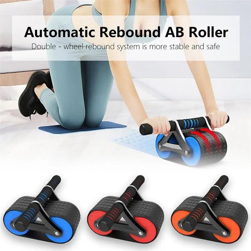 Double Wheel Ab Roller with Automatic Rebound – Abdominal Exerciser for Men & Women , Home Fitness & Core Trainer Everware Hub
