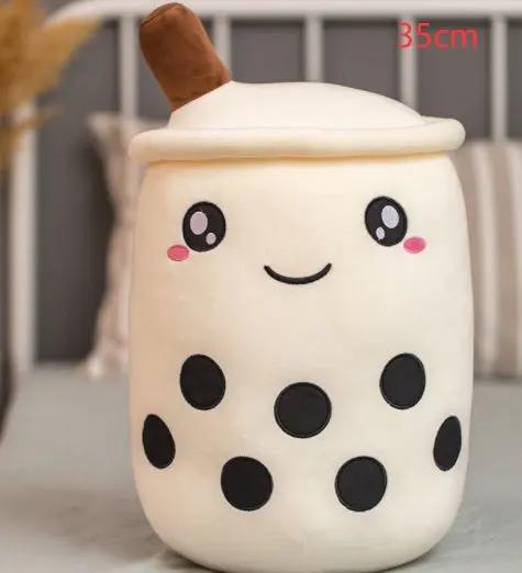 Cute Strawberry Milk Tea Plush Toy – Soft Boba Tea Cup Pillow for Kids, Girls, Birthday Gift, Kawaii Bubble Tea Cushion Everware Hub