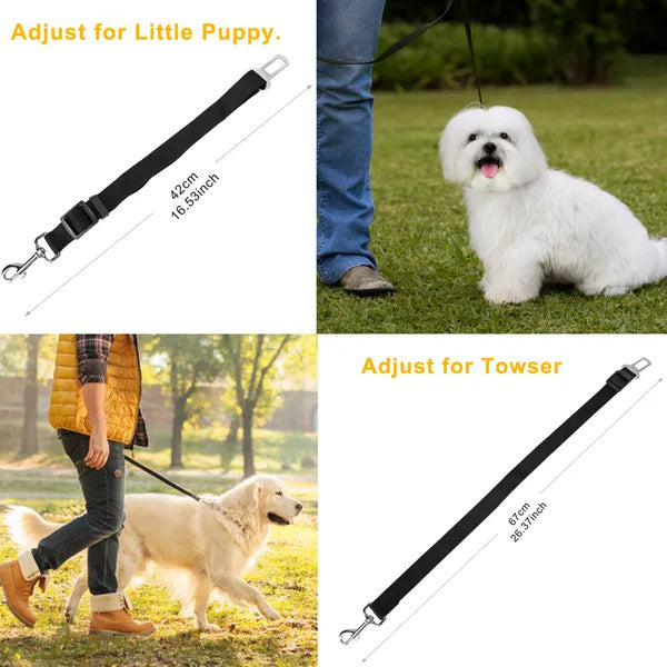 2Pcs Adjustable Pet Seat Belt Leash ,Safety Harness Leads for Dogs & Cats Everware Hub