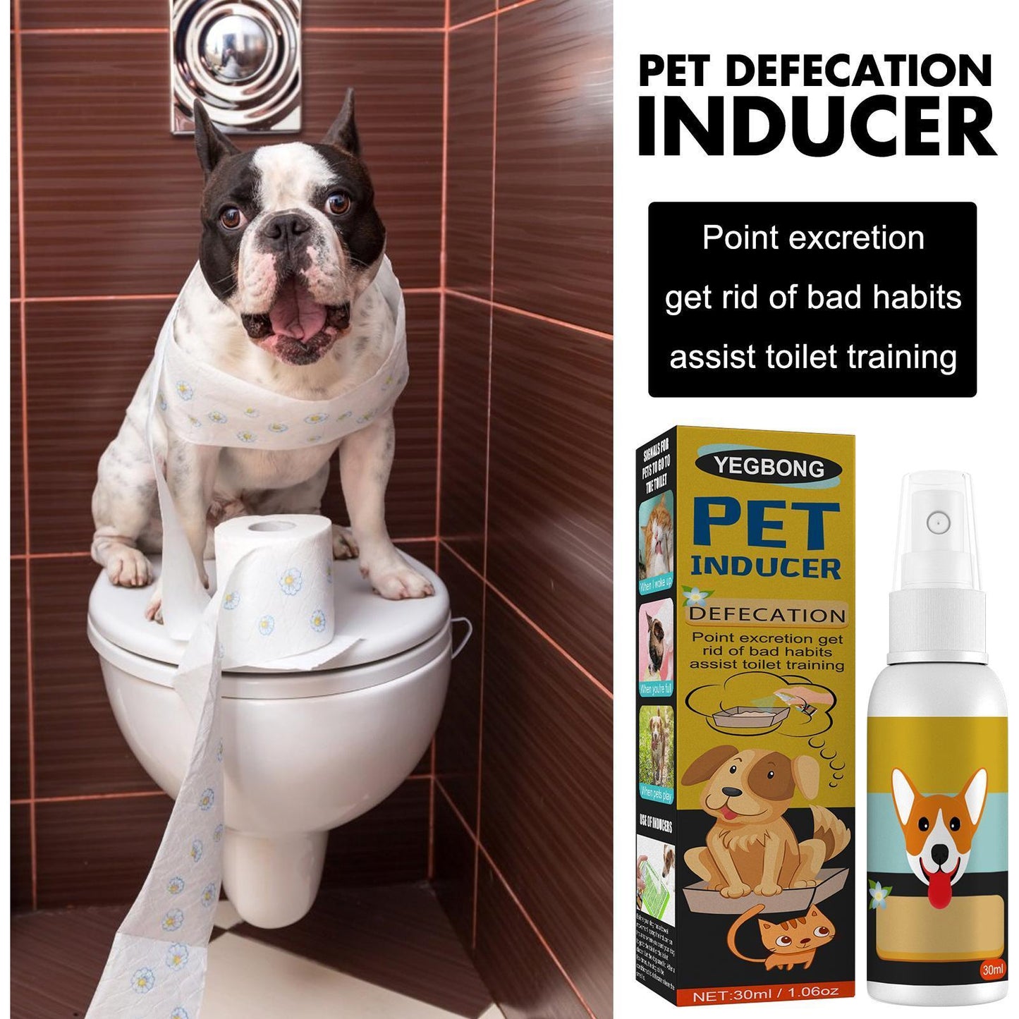 Yegebang Pet Defecation Positioning Spray Pet Feces Positioning Pet Cat And Dog Defecation Inducer Everware Hub