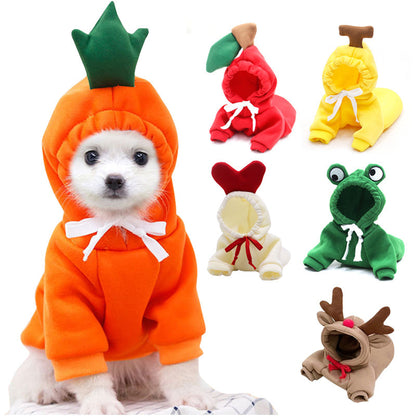 Cute Fruit Dog Clothes For Small Dogs Hoodies Winter Warm Fleece Pet Clothing Puppy Cat Costume Coat For French Chihuahua Outfit Everware Hub