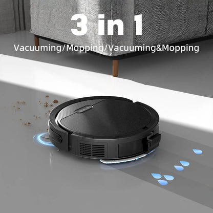 Robot Vacuum and Mop 3-in-1 Combo Cleaner, 5000Pa Suction, 120 Mins Runtime, Self-Charging Everware Hub
