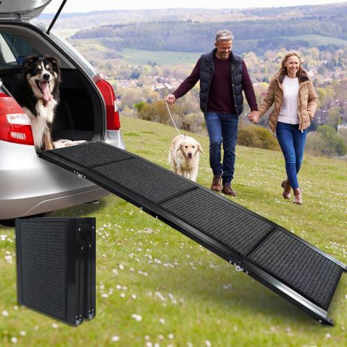 Extra Wide Pet Ramp for Car – 71"x20" Foldable, Non-Slip, Portable Dog Ramp for Medium & Large Dogs up to 250 lbs Everware Hub