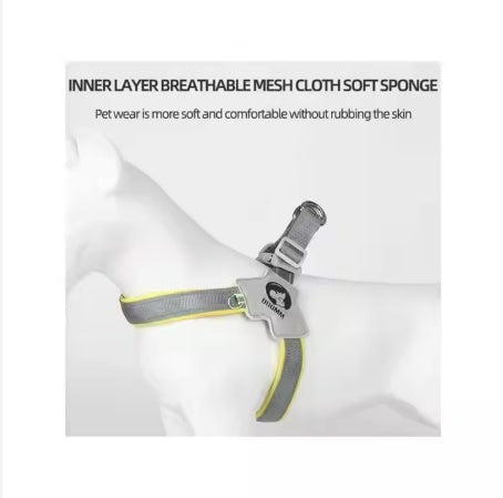 Adjustable Pet Dog Cat Harness with Leash, Comfortable, Reflective & Easy Control Everware Hub