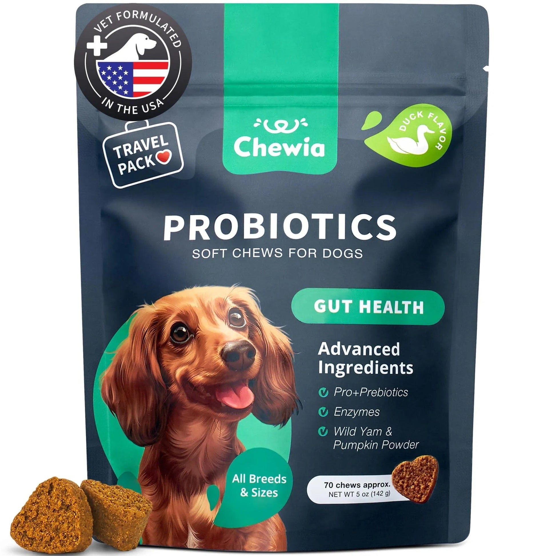 Probiotics for Dogs,180 Chews for Gut Health, Immunity & Itchy Skin Everware Hub
