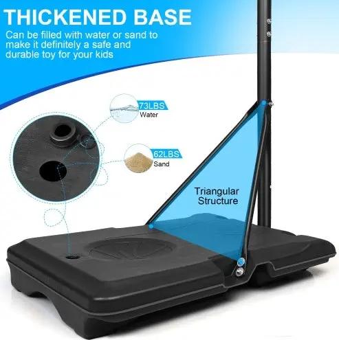 Portable Basketball Hoop for Teens – 5.6ft to 7ft Height Adjustable Everware Hub