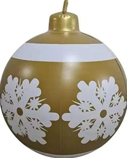 60CM Inflatable Christmas Ornament Ball ,Giant Outdoor PVC Holiday Decoration for Tree, Yard & Events Everware Hub