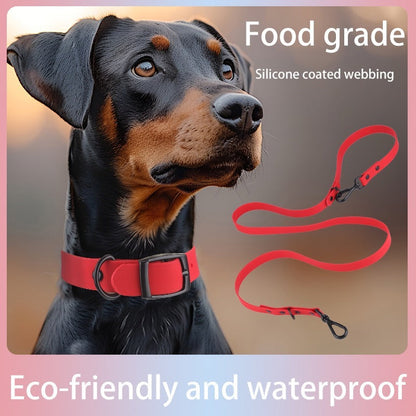 Pet Silicone Collar And Leash Set Comes With A Suitable For Small And Large Dogs, Waterproof And Easy To Clean Everware Hub