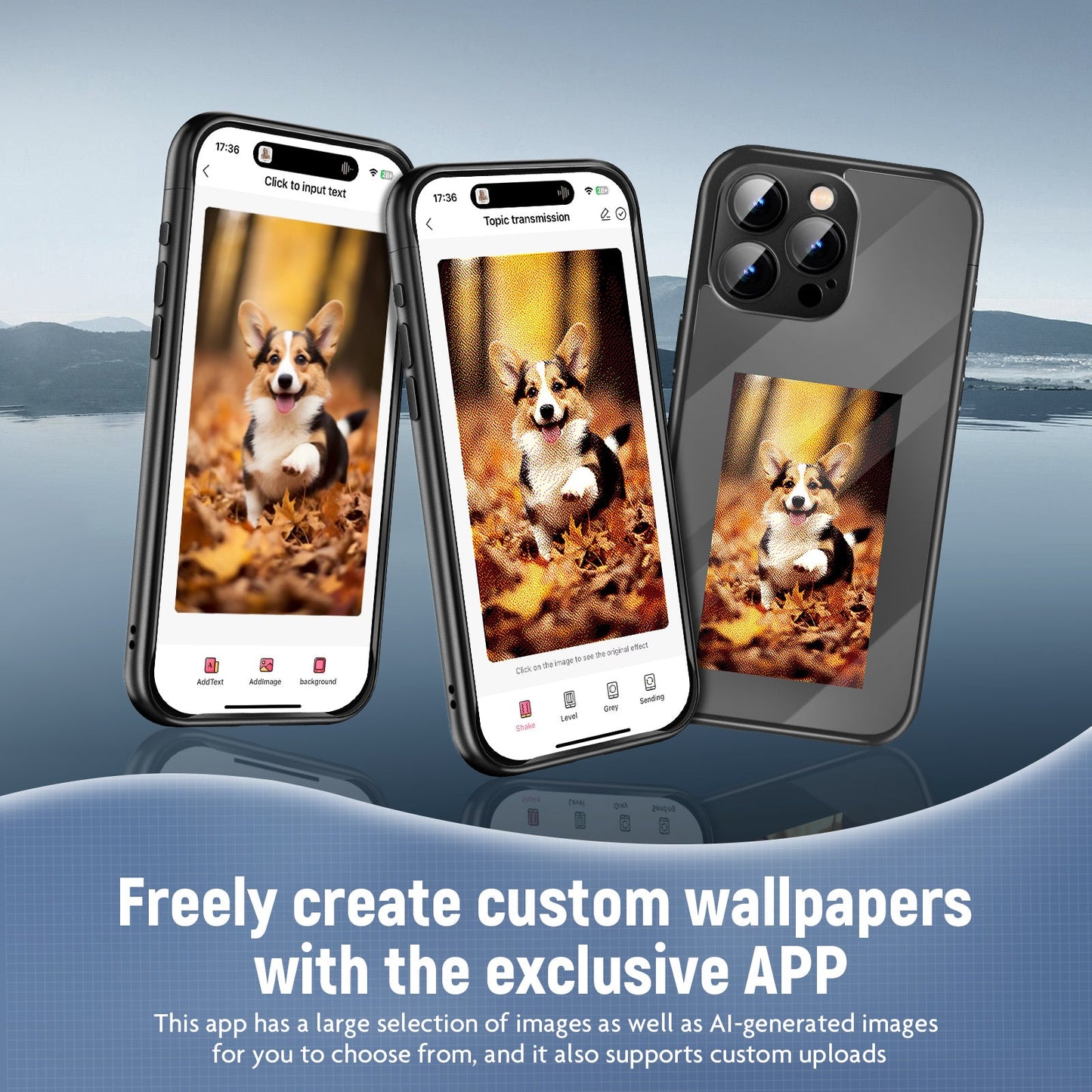 iPhone 15 Pro/Pro Max NFC E-Ink Flip Case – Smart Custom DIY Ink Screen All-Inclusive Phone Cover Everware Hub