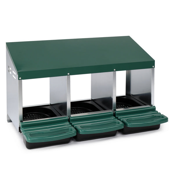 3-Compartment Chicken Feeding Trough, Durable Poultry Feeder for Backyard & Farm Use Everware Hub