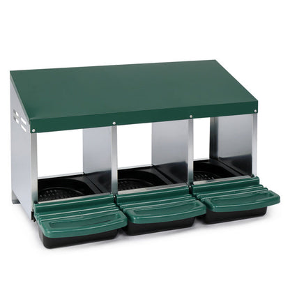 3-Compartment Chicken Feeding Trough, Durable Poultry Feeder for Backyard & Farm Use Everware Hub