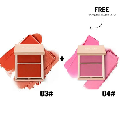 PHOFAY Double‑Take Blush Duo – Cream + Powder for Lasting Glow Everware Hub