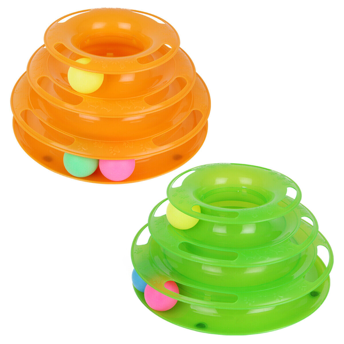 Pet Cat Crazy Ball Disk – 3-Layer Interactive Track Tower Toy for Indoor Fun Everware Hub
