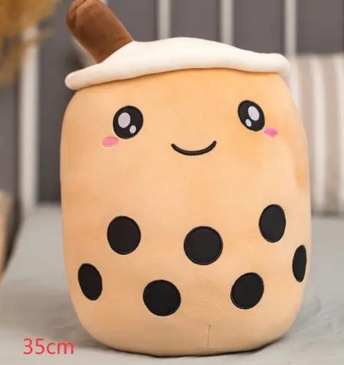 Cute Strawberry Milk Tea Plush Toy – Soft Boba Tea Cup Pillow for Kids, Girls, Birthday Gift, Kawaii Bubble Tea Cushion Everware Hub