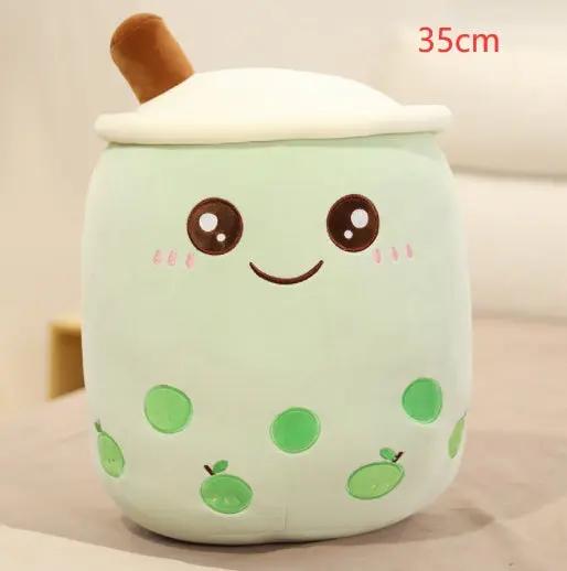 Cute Strawberry Milk Tea Plush Toy – Soft Boba Tea Cup Pillow for Kids, Girls, Birthday Gift, Kawaii Bubble Tea Cushion Everware Hub