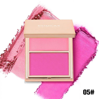 PHOFAY Double‑Take Blush Duo – Cream + Powder for Lasting Glow Everware Hub