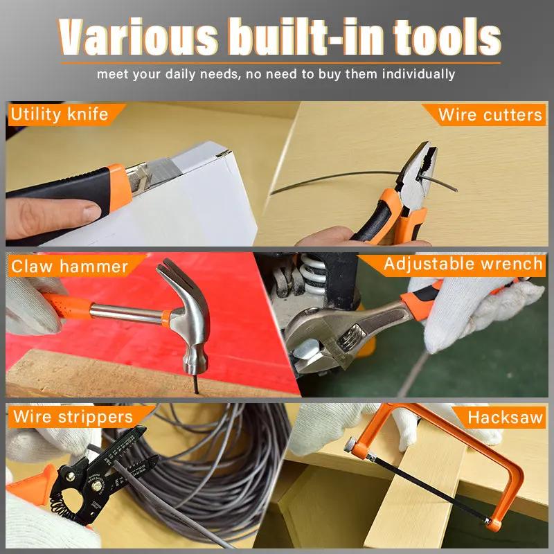 80-Piece Machine Repair Tool Kit, Heavy-Duty Automotive & Home Maintenance Set Everware Hub