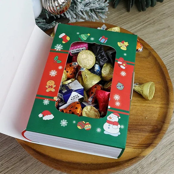 10 Pcs Christmas Candy Boxes Merry Christmas Santa Claus Xmas Tree Storybook Box Cookie Goodie Paper Treat Box For Christmas Gift Wrapping Holiday Party Supplies Everware Hub