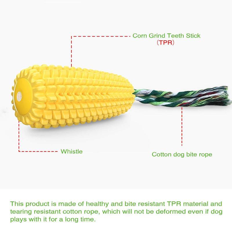 PROKEl Dog Chew Toy,5.8" Squeaky Corn Stick Rope Toy for Small, Medium & Large Breeds, Durable Chew Toy for Aggressive Chewers Everware Hub