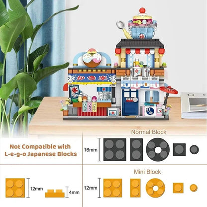 4 PACK Brick Building Set For Kids, 2969 PCS Building Blocks Kit Japanese Street Building Toy Set Gift For 6-15 Years Old Kid And Adult Everware Hub