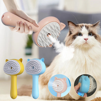 Hair Cleaning Brush With Mist Multifunctional Cat Grooming Brush Rechargeable Self Cleaning Slicker Brush For Pets Dogs & Catsb Pet Products Everware Hub