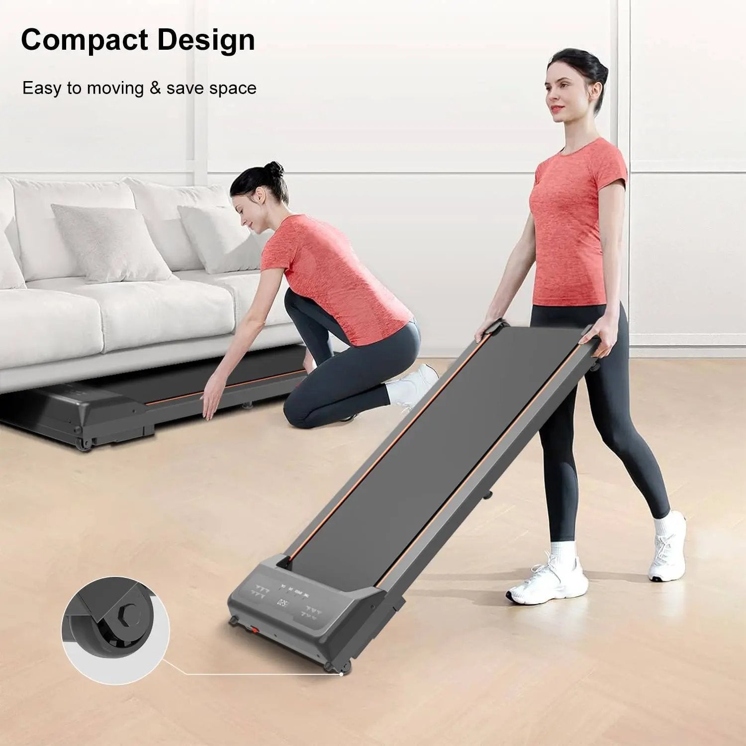 Under Desk Walking Pad ,Portable Treadmill with LED Display Everware Hub