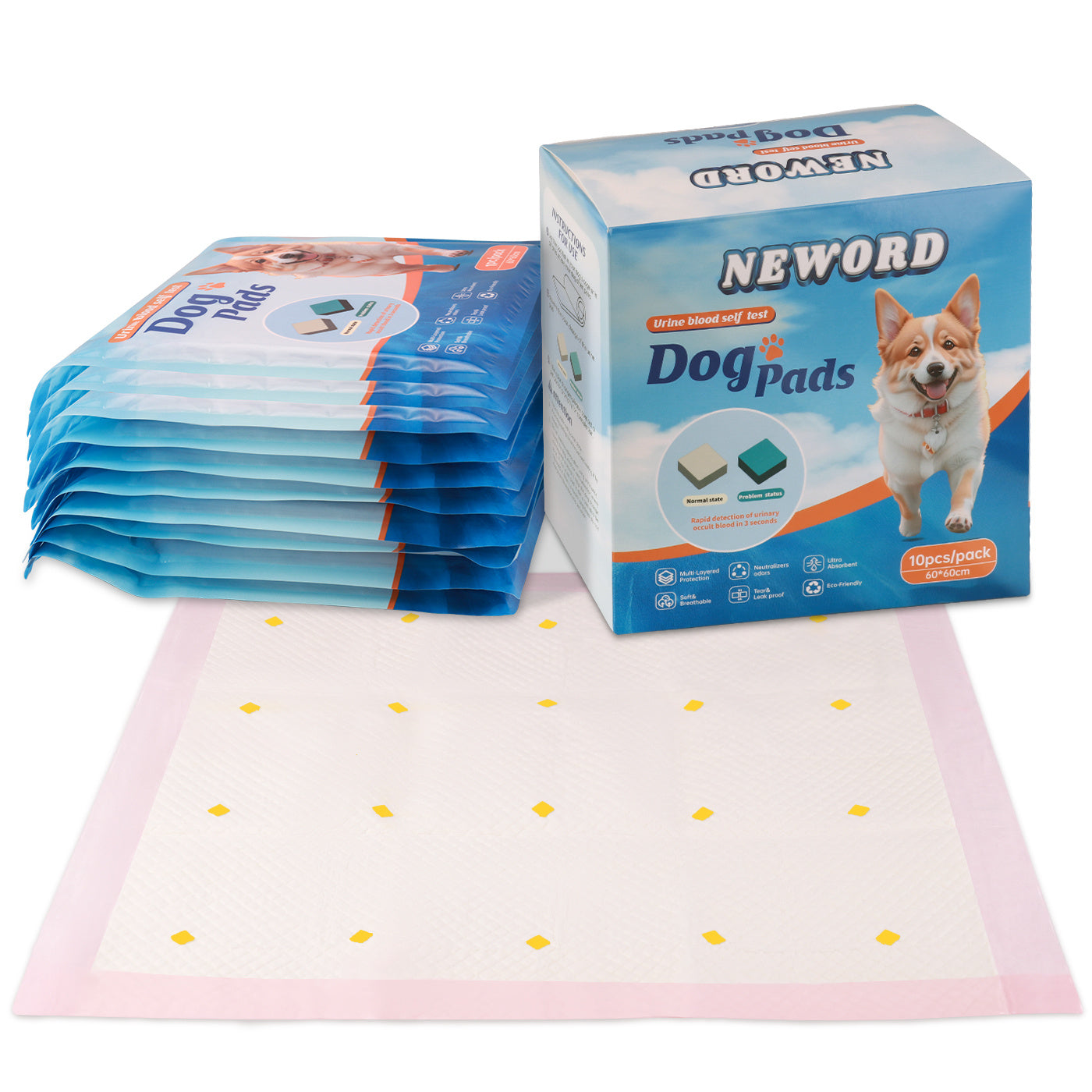 Dog Detection Urine Pad ,Leak-Proof Pet Training Pad with Moisture Indicator Everware Hub