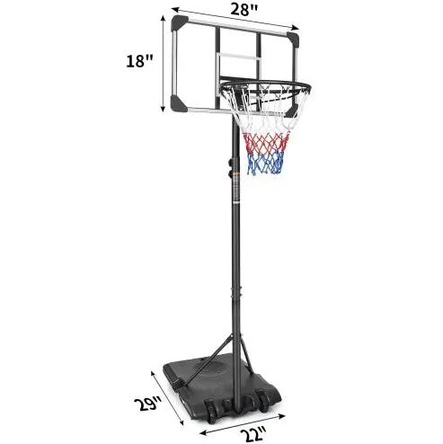 Portable Basketball Hoop for Teens – 5.6ft to 7ft Height Adjustable Everware Hub