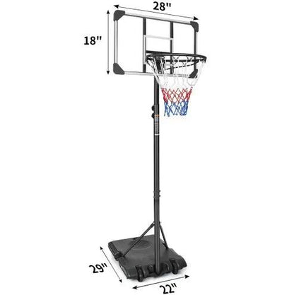 Portable Basketball Hoop for Teens – 5.6ft to 7ft Height Adjustable Everware Hub