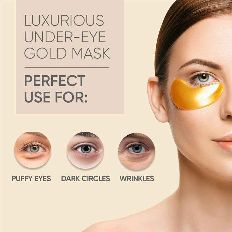 Eye Bag Removal Wrinkle Lifting And Tightening 24K Gold Eye Mask Patch Everware Hub