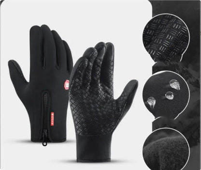 Winter Touchscreen Motorcycle Gloves – Waterproof, Windproof, Fleece-Lined Sports Riding Gloves Everware Hub