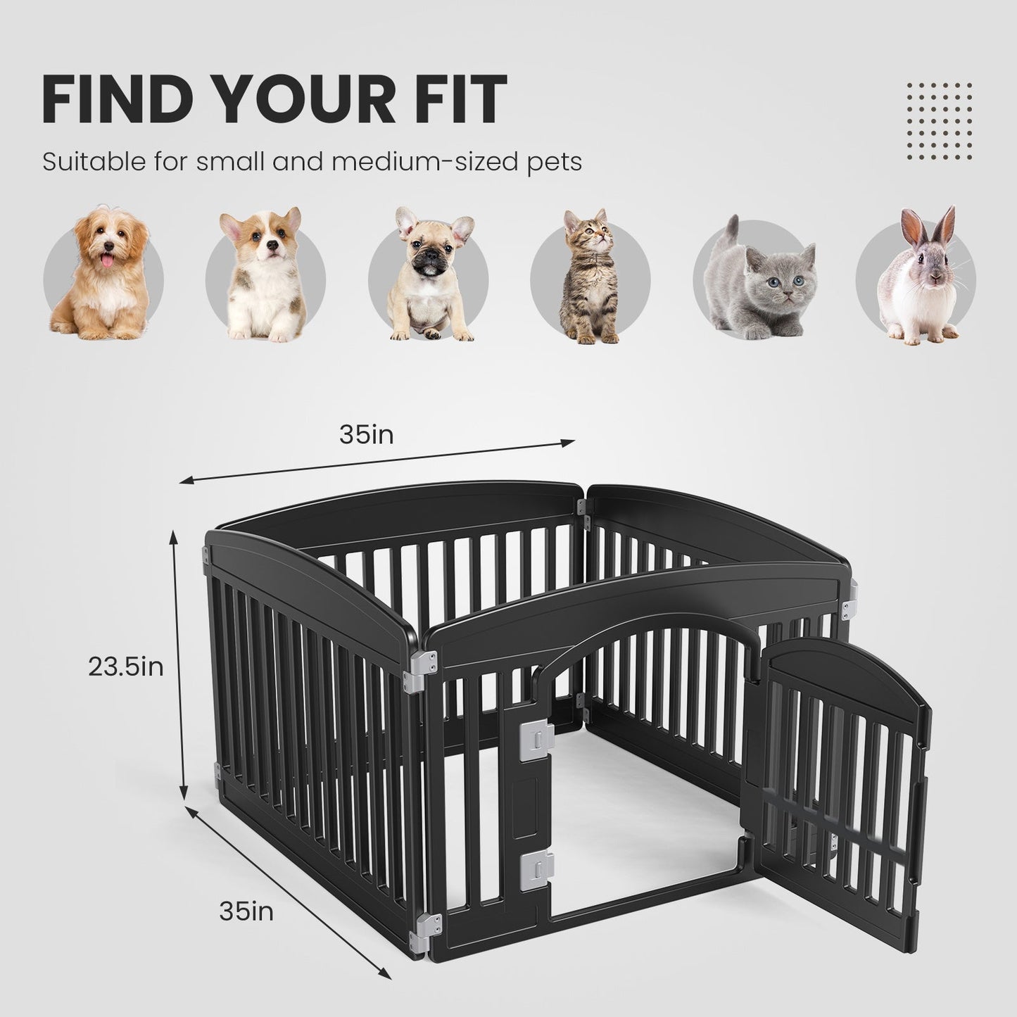 Dog Play Fence – Safe & Reliable Pet Playpen for Indoor and Outdoor Use Everware Hub