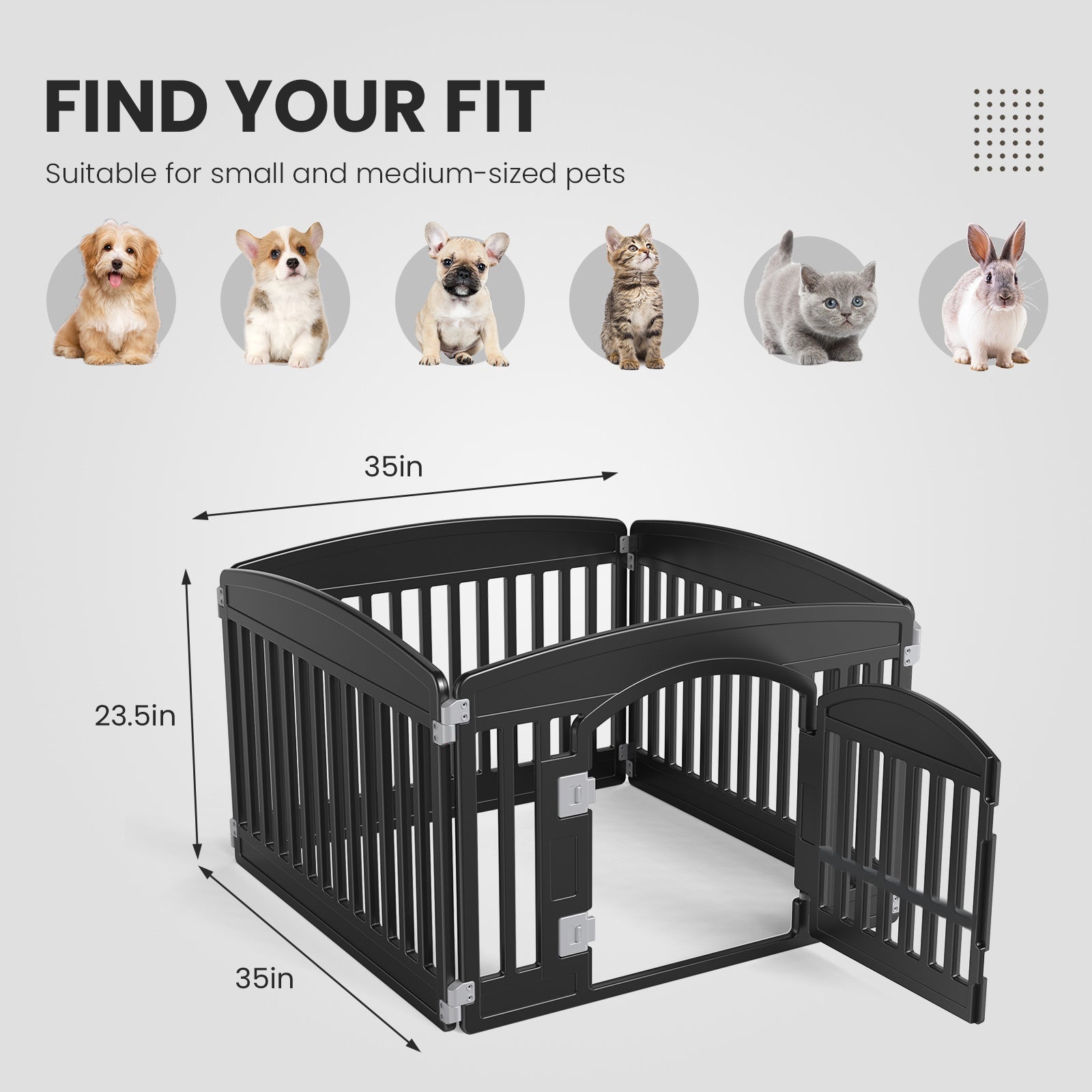 Dog Play Fence – Safe & Reliable Pet Playpen for Indoor and Outdoor Use Everware Hub