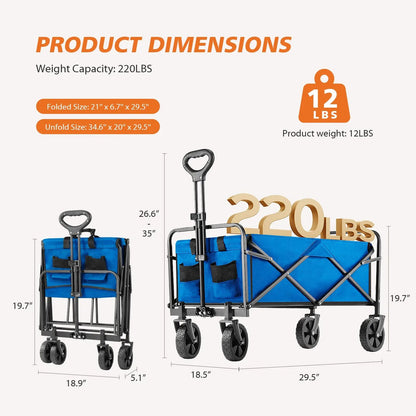 Foldable Utility Wagon – Camping & Shopping Cart Everware Hub