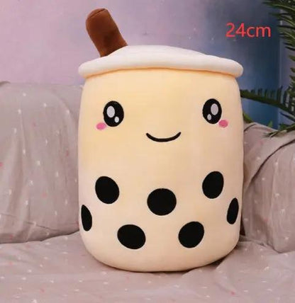 Cute Strawberry Milk Tea Plush Toy – Soft Boba Tea Cup Pillow for Kids, Girls, Birthday Gift, Kawaii Bubble Tea Cushion Everware Hub
