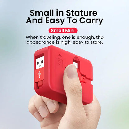 4-in-1 Retractable USB Cable with Stand – Type-C, iPhone, Micro USB Everware Hub