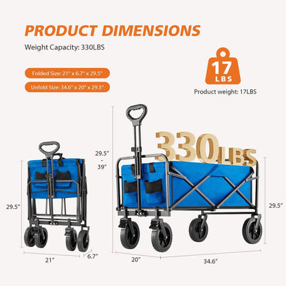 Foldable Utility Wagon – Camping & Shopping Cart Everware Hub
