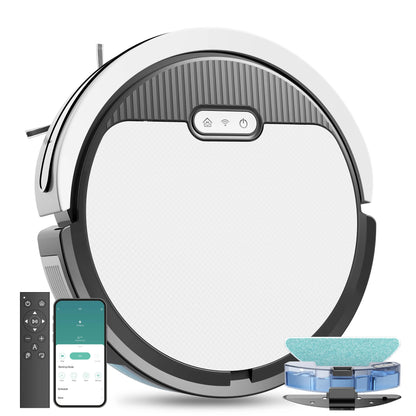 Robot Vacuum and Mop 3-in-1 Combo Cleaner, 5000Pa Suction, 120 Mins Runtime, Self-Charging Everware Hub