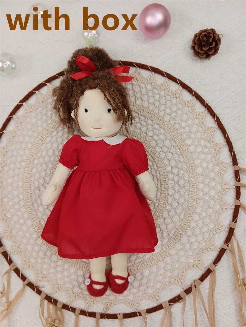 Handmade Plush Doll, Golden Curly Hair Girl , Soft Stuffed Doll Gift for Kids & Collectors Everware Hub