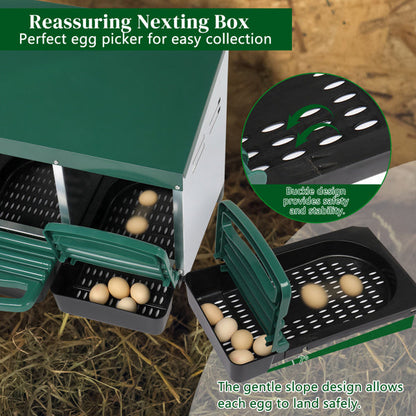 3-Compartment Chicken Feeding Trough, Durable Poultry Feeder for Backyard & Farm Use Everware Hub
