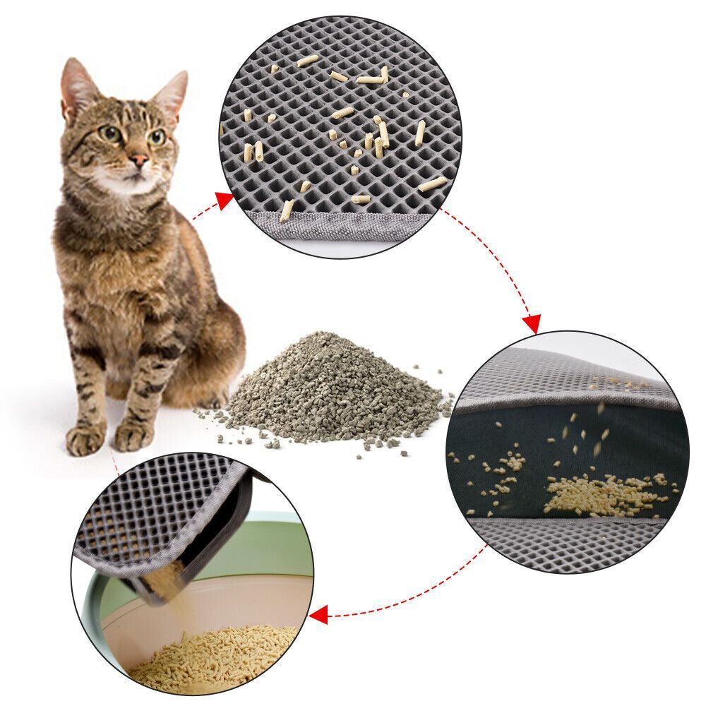 Kitty Cat Litter Mat – Waterproof Honeycomb Trapping Pad, Double Layer EVA, Non-Slip & Washable Everware Hub