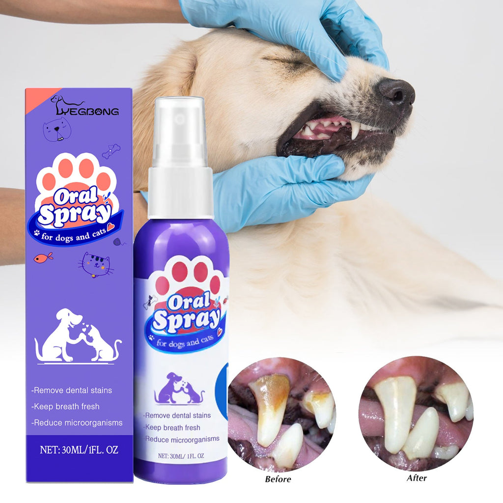 Cat And Dog Teeth Cleaning Spray To Remove Tooth Stains Fresh Breath Pet Oral Care Spray Everware Hub