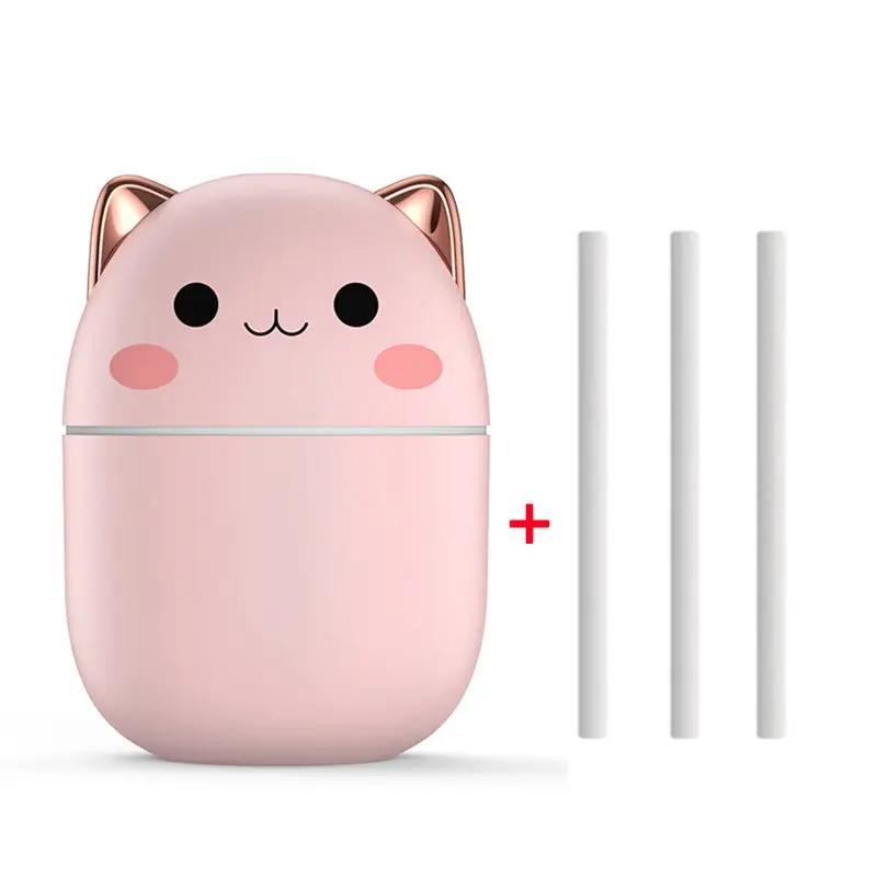 Cute Cat Air Purifier USB, Silent Cool Mist LED Aroma Diffuser Everware Hub