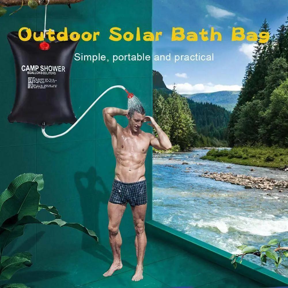 20L Portable Camping Shower Bag – Solar Heated Outdoor Shower for Travel, Hiking & Beach Everware Hub
