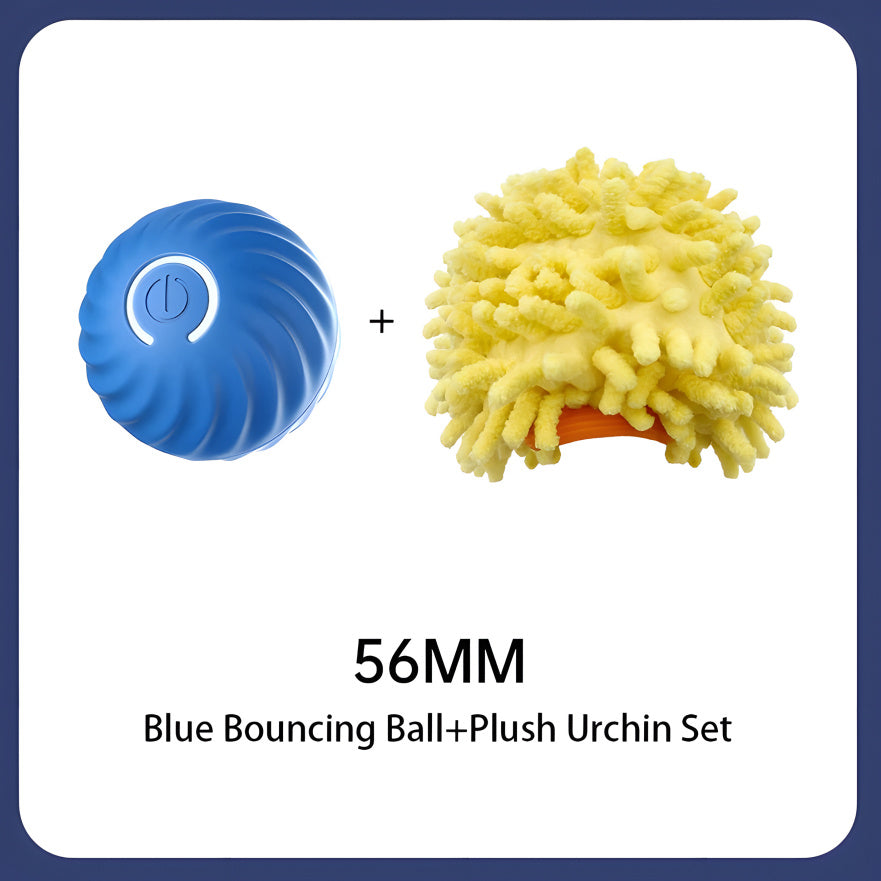Smart Interactive Bouncing Ball for Dogs ,USB Rechargeable Self-Moving Pet Toy with Urchin Cover Everware Hub