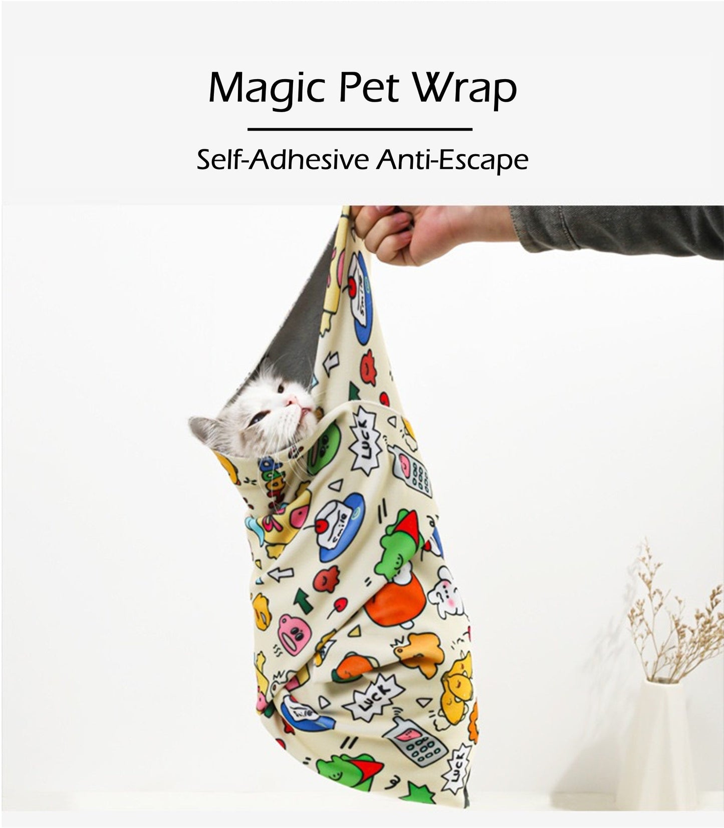 Magical Cloth, Self-Adhesive Cat Grooming Wrap Everware Hub