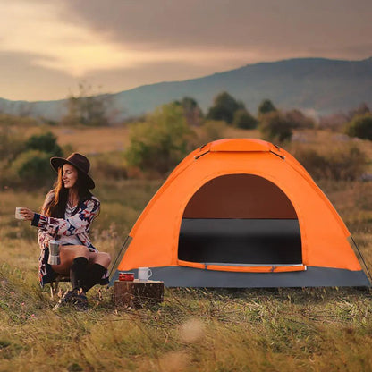 Single-Person Orange Tent – Lightweight & Waterproof Shelter Everware Hub